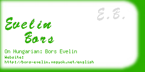 evelin bors business card